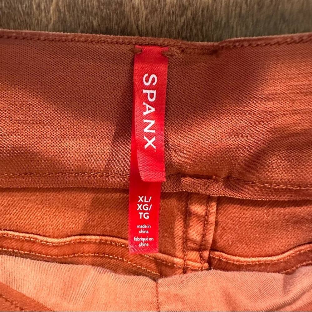 Lot of 4 Pairs of SPANX Women's Shorts - Blue, Orange, Tan, Charcoal - Size XL - Picture 9 of 14
